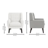 Azriah Boucle Fabric Accent Chair in White