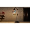 Multicolor Mosaic Glass Curvy Table lamp with Iron Base (EN29)