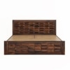 Shashi Solid Wood King Size Bed With Box & Front Drawer Storage Bed In Provincial Teak Finish