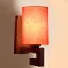 Devansh Solid Wood Electric Wall Light in Orange Colour with Orange Shade Count of 1 Light