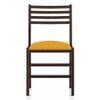 Caprica Solid Wood Dining Chair Set Of 2 In Mango Walnut Finish With Yellow Fabric Colour