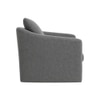 Oxford Boucle Fabric Lounge Chair in Grey Colour
