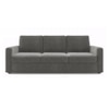 Apollo Compact Sofa Set (Colour : Ash Grey Velvet, Cushion : Soft, Back Type : Regular, Seater : 3+1+1)