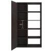 Nikola Large Crockery cum Bookshelf and Divider Unit in Antique Ebony Light Orange Colour