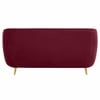 Nero Velvet 2 Seater Sofa in Maroon Colour