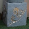 Buddha Face Shower Grey Fiber Glass Indoor Fountain With Stand