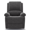 Lebowski Fabric One Seater Manual Recliner in Smoke Fabric Colour