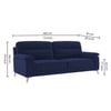 Niwara Velvet 3 Seater  sofa in Navy Blue Color