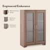 Hubert Low Kitchen Display Cabinet in Warm Walnut Finish