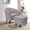 Valencia Solid Wood Accent Chair in Beige Colour