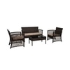 Dahlia  Outdoor Set in Grey Colour (1 Table & 4 Chairs)