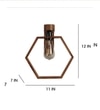 Hex Brown Solid Wood Wall Lights
