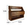 Riverdale Wooden Wall Shelf Organiser With Key Holders