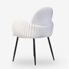 Jewel Fabric Dining Chair in White Colour