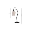 Milky Frosted Glass Curvy Table lamp with Iron Base (SP47)