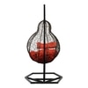 Jungfrau Wicker Swing In Black And Brown Color