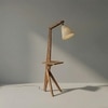 Hubert Beige Jute Floor Lamp with Beige Jute Base