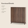 Webster 32 Pair Shoe Rack in Classic Walnut Finish