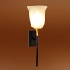 Devansh Metal Electric Wall Light in Black Colour with White Shade Count of 1 Light