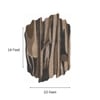 Handmade Wool Shaped Rug Modern Abstract Brown Charcoal 10 x 14 Feet Carpet