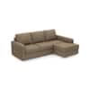 Apollo Compact Sofa (Colour : Dune, Cushion : Hard, Back Type : Regular, Seating Capacity : Right Aligned 2 Seater + Right Aligned Chaise + Ottoman)