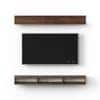 Kunsua Engineering Wood Wall Mount Tv Entertainment Unit In Brown Maple Finish