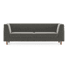 Rubik Luxe 3 Seater Fabric Sofa in Ash Grey Velvet Colour