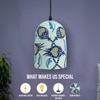 Aesthetic Glass Electric Hanging Light in White Colour