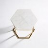 Hexagon Metal Side Table in Gold Colour