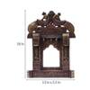 Desert Art Wooden Handpainted Peacock Jharokha Wall Hanging in Copper Colour