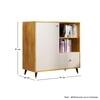 Hexa Engineered Wood Bookshelf Multipurpose Storage Rack in Giant Wood and Frosty White Colour