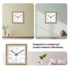 Square Roman Numeral Wooden Wall Clock with Natural Frame