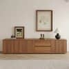 Nova 3 Door Tv Cabinet With 2 Storage Drawer In Provincial Teak Finish