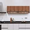 6 Doors Modular Wall Mounted Kitchen Cabinet With Organizer Shelf In Aisan Walnut Finish