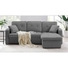 Universe Solid Wood Sofa cum Bed in Dark Grey