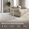 Otis Engineered Wood C Table in White & Oak Finish