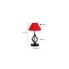 Nylah Red cotton Table lamp with Iron Base
