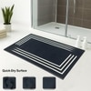 Luxe Home Stripe Border Design Rubber Doormat-(35x58 cm)