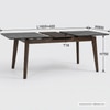 Scandinavian Fortis Extendable Dining Table Walnut Finish