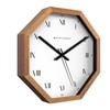 Octagonal Wooden Wall Clock with Dual Index