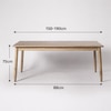 Bymal Solid Wood Dining Table In Natural Finish