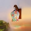 Devansh Solid Wood Electric Wall Light in Brown Colour with Multi Shade Count of 1 Light