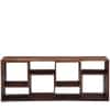 Anaya Solid Sheesham Wood Open Shelves Tv Stand In Provincial Teak Finish