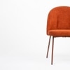 Cotton Fabric Dining Chair in Orange Colour