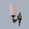 Devansh Metal Electric Wall Light in Antique Gold Colour with Grey Shade Count of 1 Light