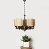 Devansh Dual Steel Metal  Wallmounted Lamp With Beige Jute  Shade