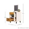 Hexa Red Engineered Wood Dressing Table in Giant Wood and Frosty White Colour