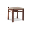 Zella Solid Wood Dining Chair Set Of 2 In Teak Finish With Wheat Brown Colour Fabric