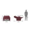 Griffin Recliner Two Seater - Crimson Burgundy