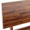 Boston Solid Wood Compact Queen Size Bed In Teak Finish